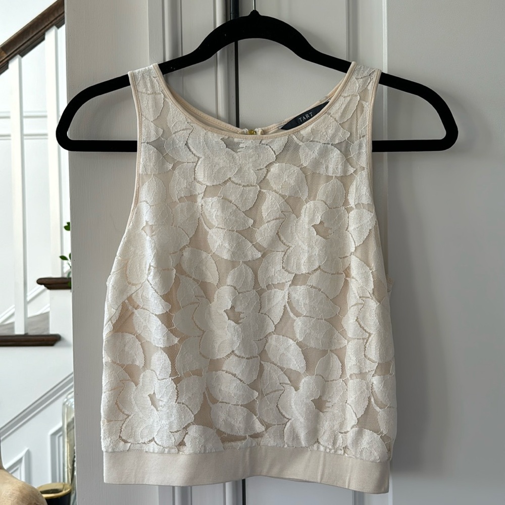 TART Ivory Lace Cropped Top